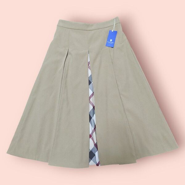 新品☆BLUE LABELブルーレーベル クレストブリッジ ひざ下丈スカート☆通勤通学/プリーツ/チェック柄/ロングスカート