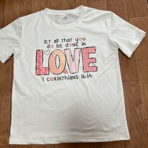LOVE ロゴTシャツ ホワイト フリーサイズ