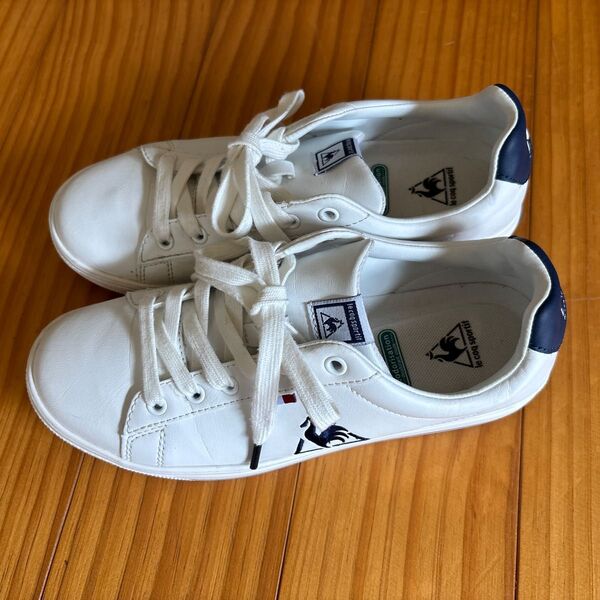【美品】LE COQ SPORTIF レディース スニーカー 23.5 ルコックスポルティフ