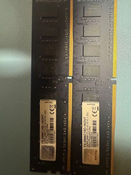 G.SKILL DDR4-2666 8GB2枚 16GB ジャンク扱い
