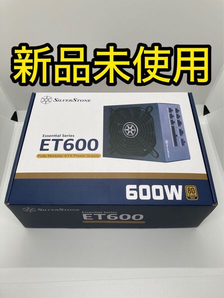SilverStone ET600 電源ユニット 600w電源 フルプラグイン 80PLUS GOLD PC電源ユニット 電源