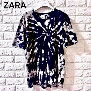 ZARAザラ・メンズtシャツ・ダイダイ柄・サイズ38