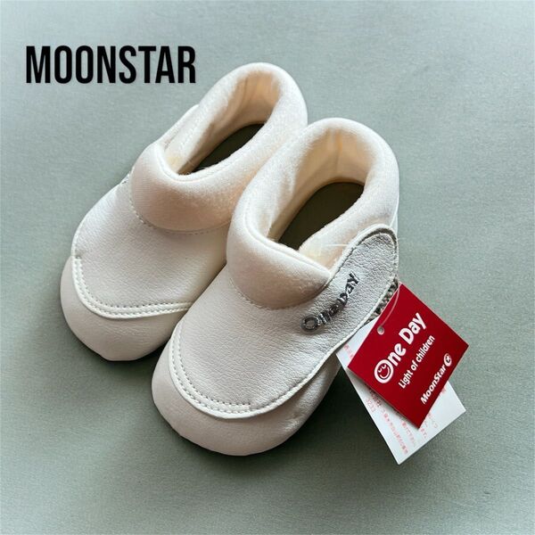 【新品】Moon Ster ベビーシューズ ベビー 靴ホワイト13cmファーストシューズ