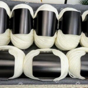 高級毛糸 純毛毛糸 アルパカメリノウール パールホワイト 8個セット お買い得