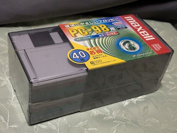 新品 40枚 maxell マクセル 3.5インチ 2HD フロッピーディスク PC-9801 9821 1.2MB MS-DOS
