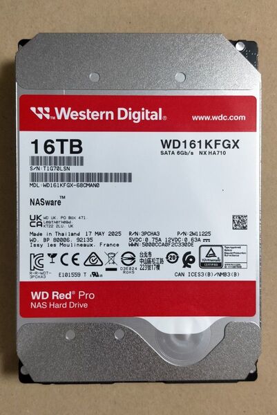 セール ウエスタンデジタル WD Red Pro 3.5インチ 内蔵HDD SATA ハードディスク 16TB CMR