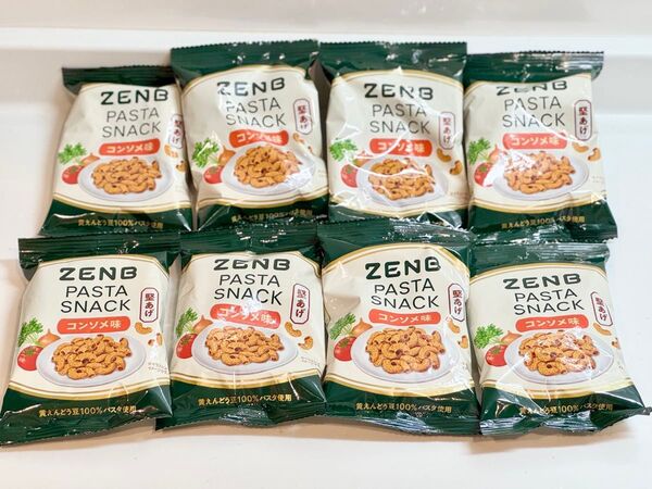ZENB 堅い 豆 パスタスナック コンソメ味 8袋 おつまみ グルテンフリー お菓子 糖質オフ お菓子 糖質制限 ダイエット