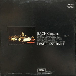 DECCA SXL-6392 初出盤 アンセルメ バッハ:カンタータ集 BWV130,67他 / Ansermet Bach Cantatasの画像2