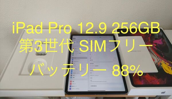 iPad Pro 12.9インチ 第3世代 Wi-Fi + Cellular SIMフリー 256GB 動作確認済み
