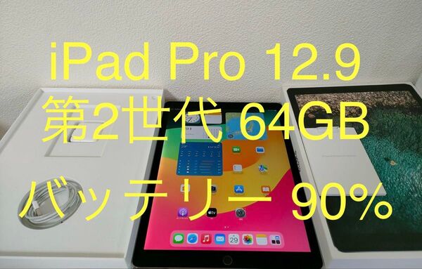 iPad Pro 12.9インチ 第2世代 Wi-Fi + Cellular 64GB スペースグレイ 動作確認済み