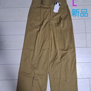 【新品】インディヴィ 接触冷感 ワイドパンツ ボトムス レディース L