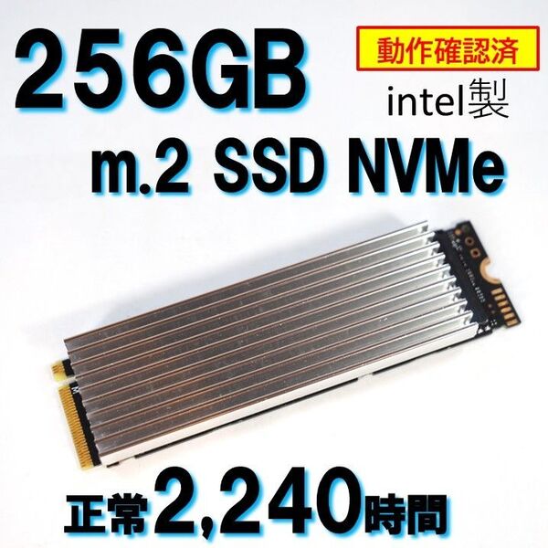 256gb正常】M.2 ssd INTEL 2240H 動作確認済 0728 760p SSDPEKKW256G8 ヒートシンク付