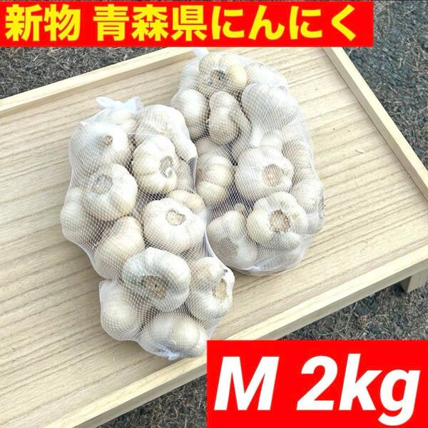 【大感謝セール】新物 青森県産 にんにく M 2kg福地ホワイト六片 加工オススメ