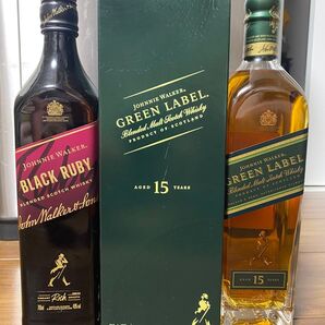 ジョニーウォーカー 15年 グリーンラベル ジョニーウォーカー ブラックルビー スコッチ ウイスキー JOHNNIE WALKER