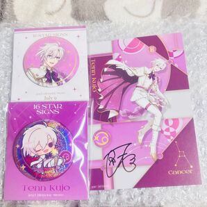 アイナナ バースデーストア 九条天 缶バッジ、特典ビジュアルカード
