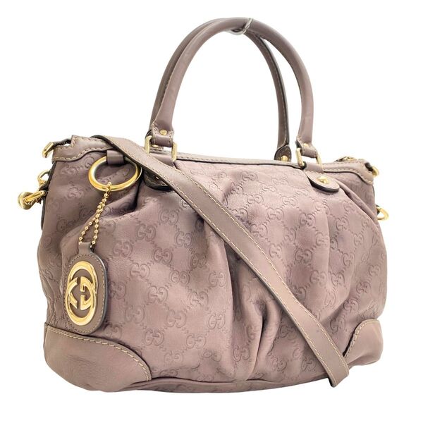 【希少カラー美品】GUCCI パープル スーキー GGシマ ショルダーバッグ 紫 グッチ