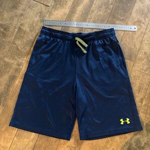 アンダーアーマー UNDER ARMOUR【YXL/JTG/XG】ハーフパンツHEATGEARネイビー【画像要確認】