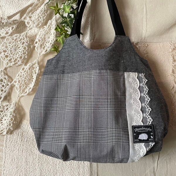 ハンドメイド マチが可愛いトートバッグ