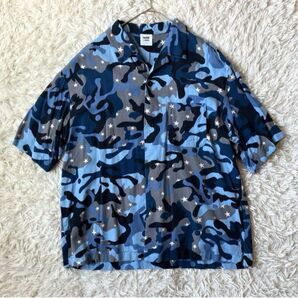 GU×1MW by SOPH.コラボ 人気完売品 オープンカラーシャツ カモ柄 L アロハシャツ 総柄