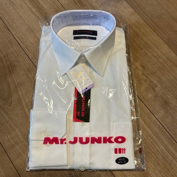 新品未使用!!Mr. JUNKO ホワイト ドレスシャツ M-84