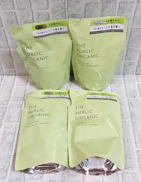 【4個セット】THE PUBLIC ORGANIC シャンプー&トリートメント詰め替え