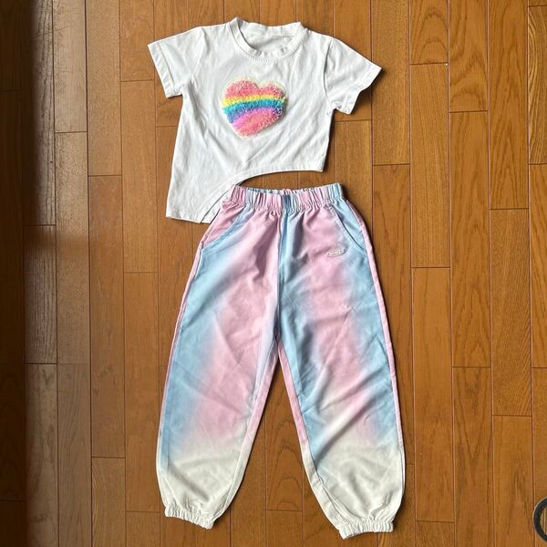 女の子 セットアップ Tシャツ ズボン 2点セット