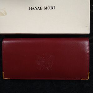 HANAE MORI 長財布 レッド レザー レディース