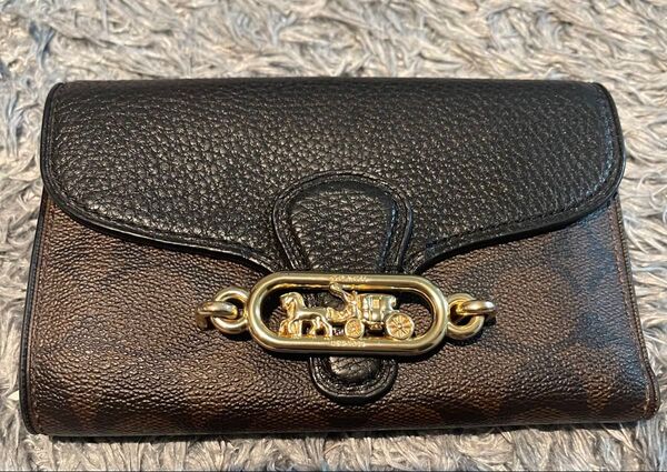 【美品】COACH コーチ 三つ折り財布f87935