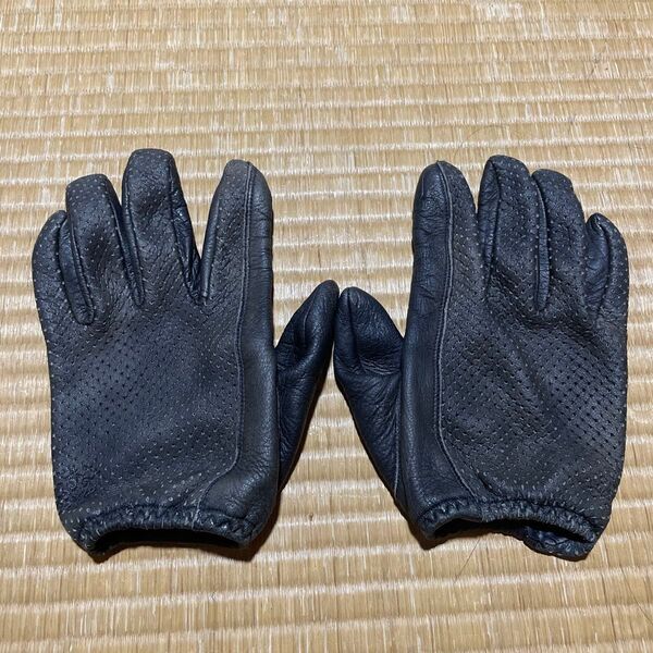 LAMP GLOVES -PUNCHING GLOVE- NAVYレザーグローブ パンチングレザー 手袋