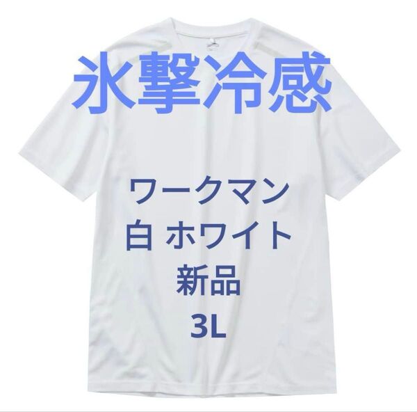 完売品【3L】ホワイト氷撃冷感 -10℃ 半袖 Tシャツ 白 新品 ワークマン
