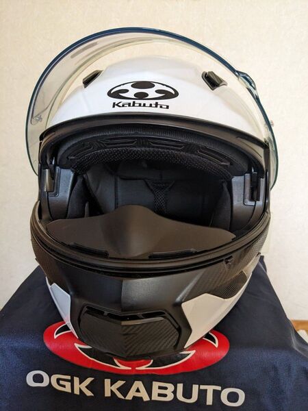 OGK KABTO RYUKI(オージーケー カブト リュウキ) システムヘルメット ホワイト XL インナー補助パッド付
