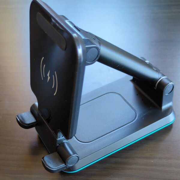 ワイヤレス充電器 ◆スマホスタンド◆ブラック