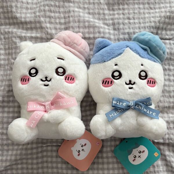 ちいかわ 東京みやげ お座りぬいぐるみ ちいかわ ハチワレ タグ付き 2点セット ちいかわらんど ぬいぐるみ