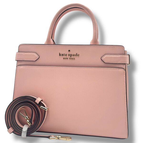 【美品】人気 kate spade ケイトスペード 2way ハンド ショルダーバッグ レザー 本革 ステイシーサッチェル