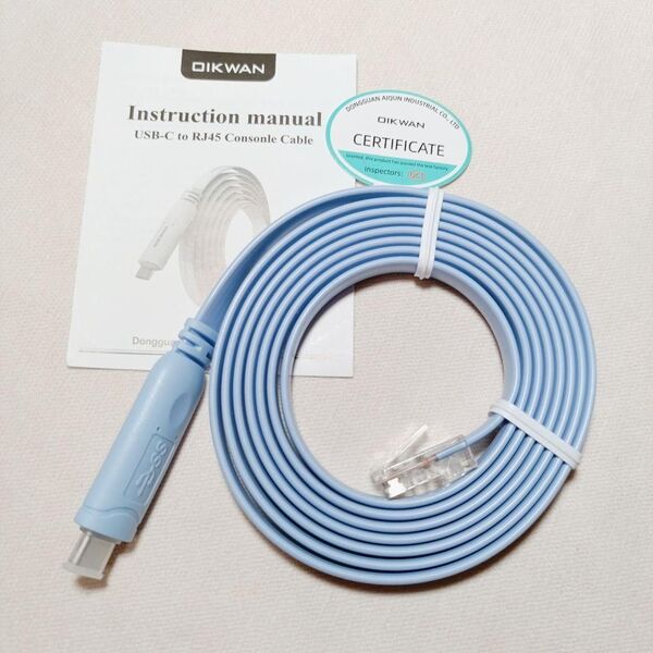 OIKWAN USB-C Ciscoコンソールケーブル 6フィート USB Type C - RJ45 シリアルアダプター