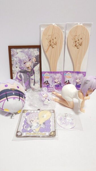 ホロライブ 猫又おかゆ グッズまとめセット relax time ホロクッキング しゃもじ ふわコロりん
