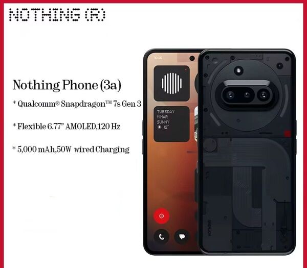 Nothing Phone 3a ブラック 12GB/256GB グローバル版