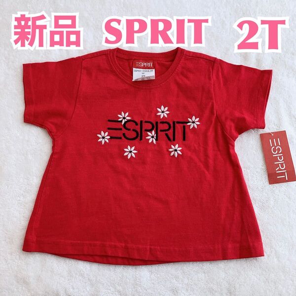 【新品】SPRIT TODDLER 外国子供服 綿100半袖ミドルTシャツ キッズベビー 半袖クルーネックカットソー トップス 赤