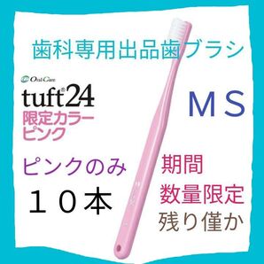 タフト24 MS 限定色ピンク! 10本 数量限定! お値引き中! 歯科専用推進歯ブラシ※ クーポン使ってお買得に !