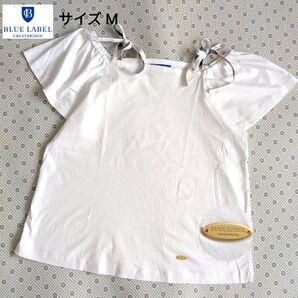 【美品】ブルーレーベル クレストブリッジ カットソー 半袖 リボン付き