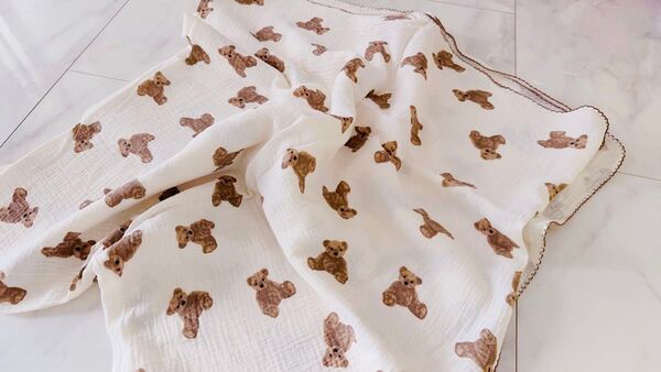 新品 ベアブランケット タオルケット ガーゼケット