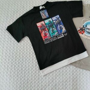 【新品】シンカリオン チェンジザワールド Tシャツ 重ね着風 130