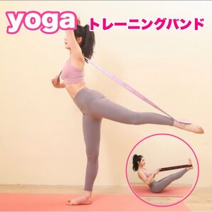 ヨガバンド ゴムバンド ヨガ トレーニング 宅トレ ストレッチ ピラティス 柔軟 フィットネス 筋トレ