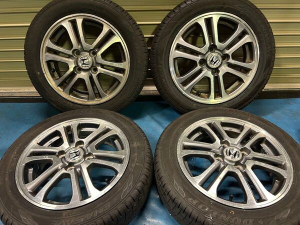 バリ山 2024.2023年製 軽カー用 ホンダ純正 アルミホイールセット 155/65R14 N-BOX N-WGN N-ONE