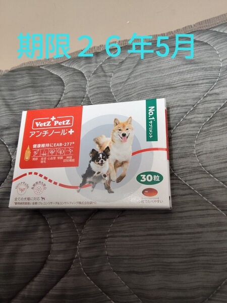 Vetz Petz アンチノール+ 30粒 犬用サプリ 賞味期限2026年5月