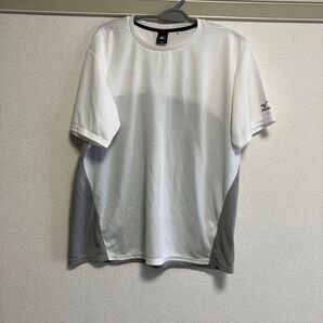 ミズノ トレーニングウェア Tシャツ ホワイト/グレー