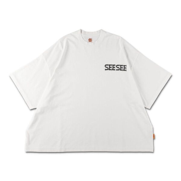 SEE SEE SUPER BIG FLAT TEE REFLECTOR FONT LOGO WHITE M