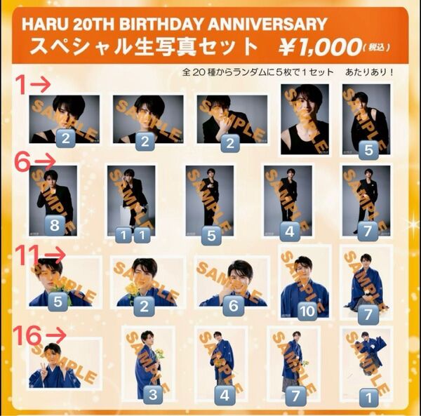 超特急 ハル 柏木悠 20th 生誕 生写真 2025
