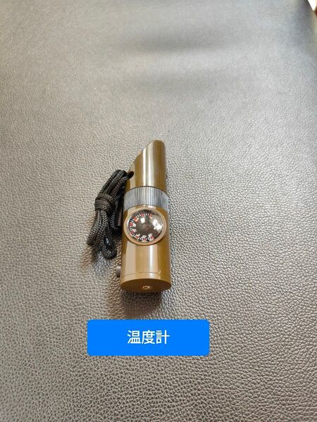 マルチ救命笛 非常ホイッスル 虫眼鏡 温度計 LEDライト