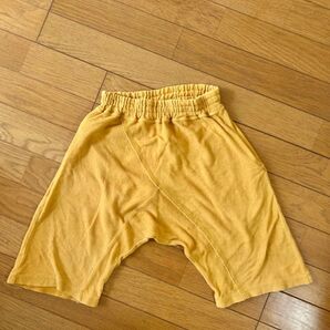 美品 オーシャンアンドグラウンド パイル素材 リラックスサルエル ハーフパンツ ショートパンツ